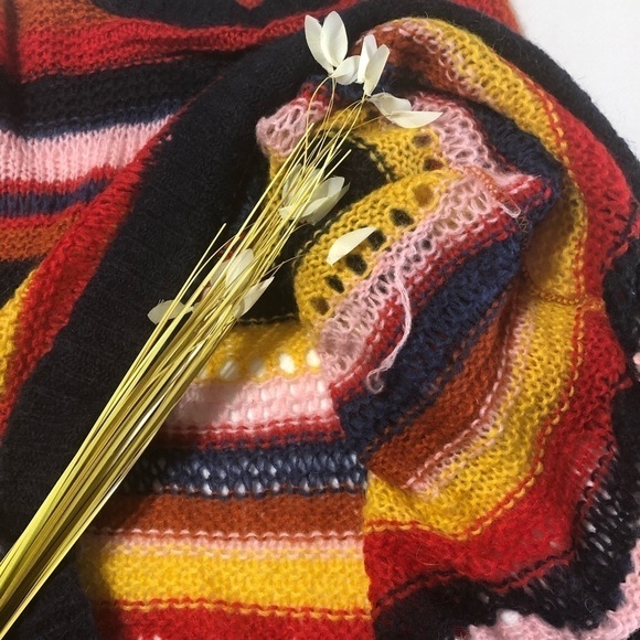 ZARA Oversized Multi-Coloured Mohair Sweater - Picture 8 of 8